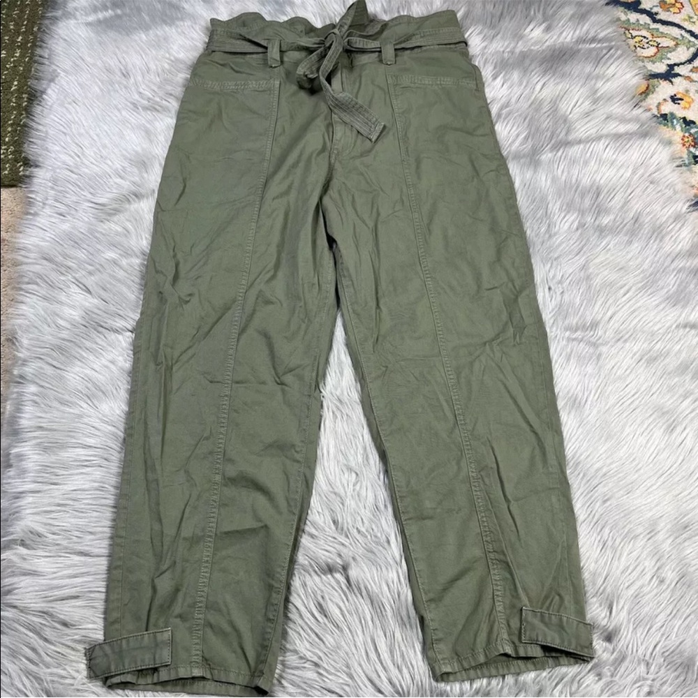Abercrombie And Fitch Green Belted Pants Size Large